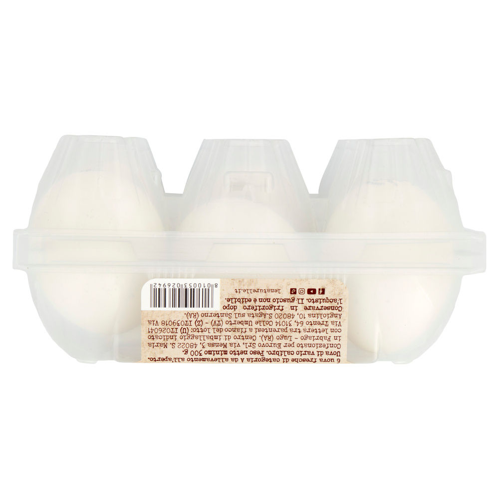 UOVA BIANCHE LIONELLO RAINIERI OMEGA 3 ALLEVATE  ALL APERTO CALIBRO VARIO G 300 X 6 - 5