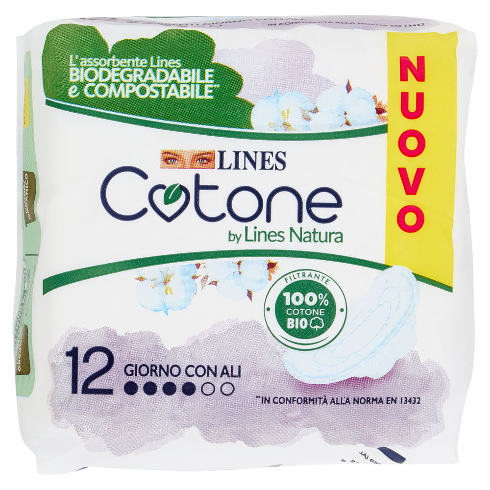 ASSORBENTI LINES COTONE BIO ULTRA ALI PZ.10+2GRATIS - 0