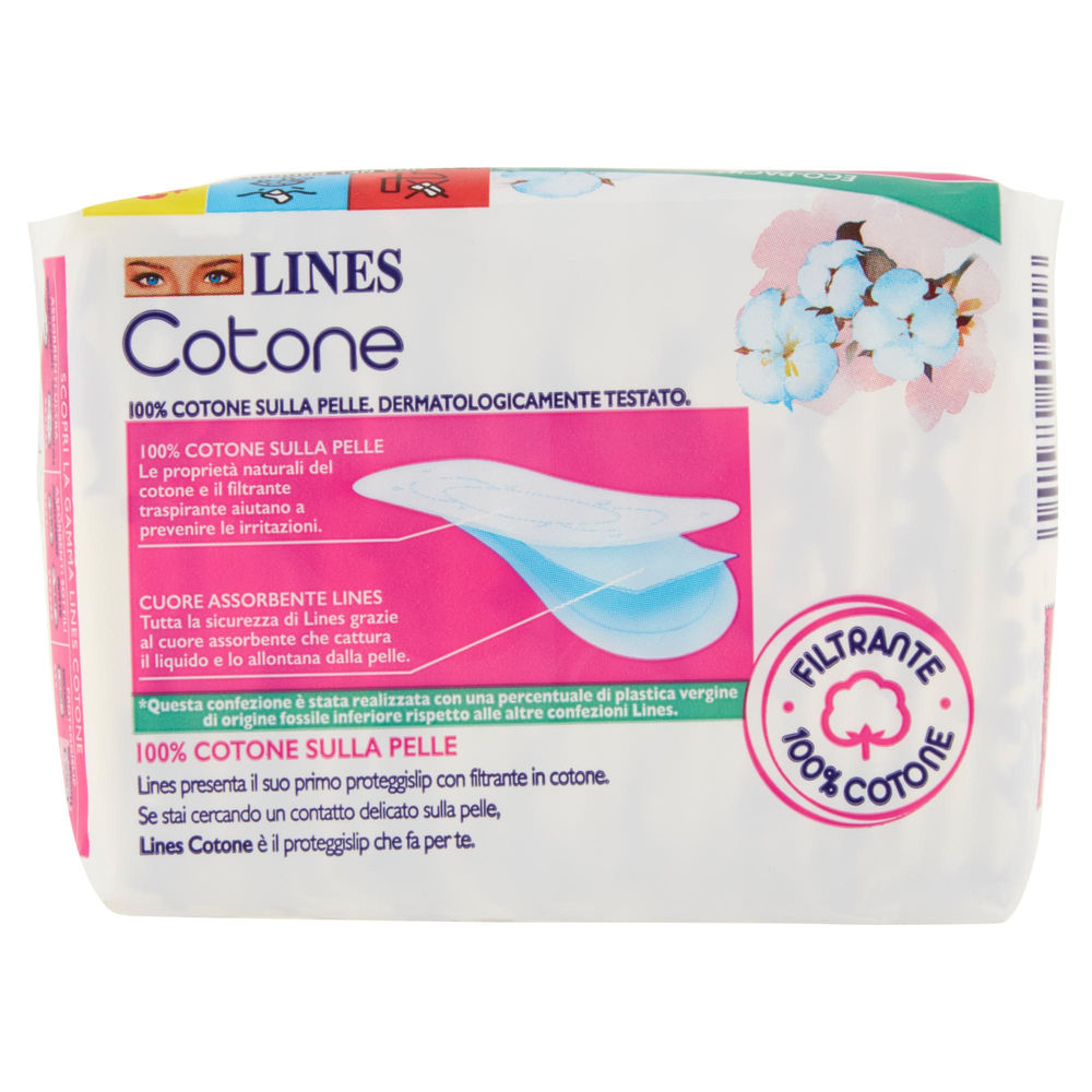 SALVASLIP LINES COTONE BIO RIP. PZ.22+2GRATIS - 1