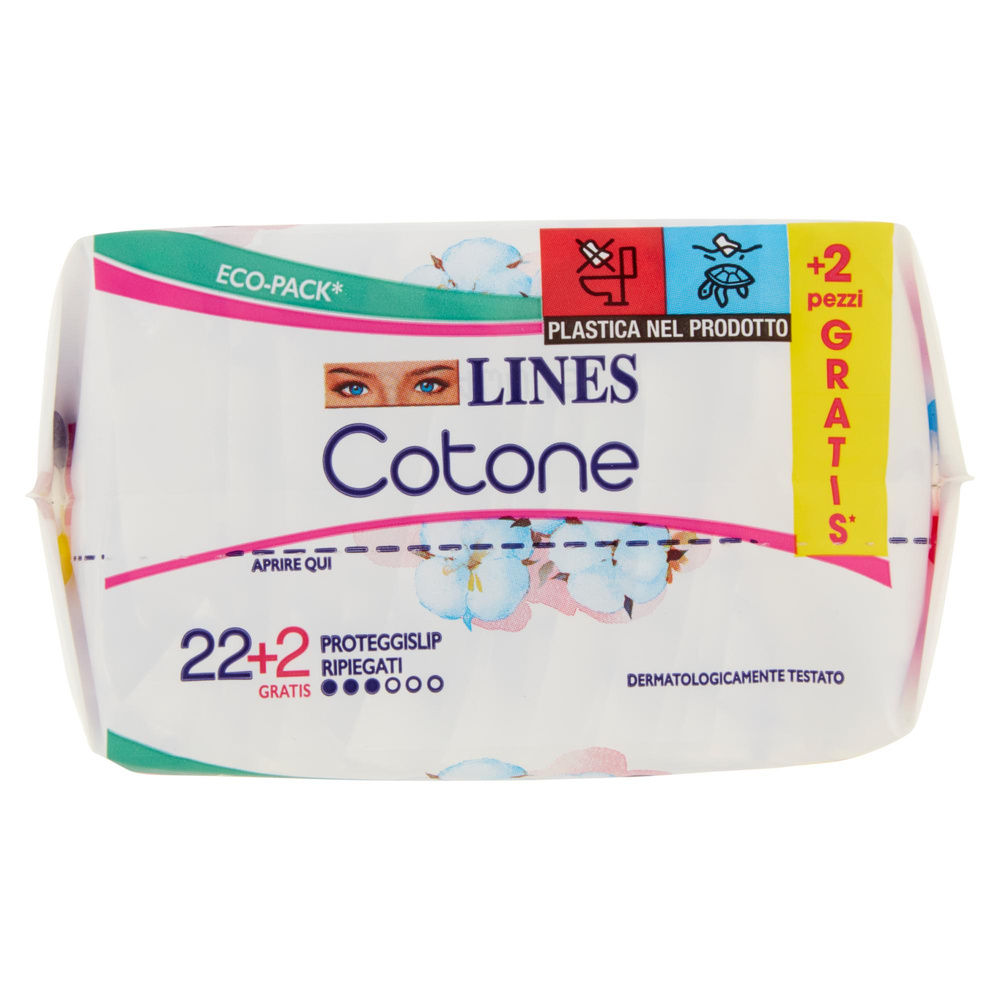 SALVASLIP LINES COTONE BIO RIP. PZ.22+2GRATIS - 2