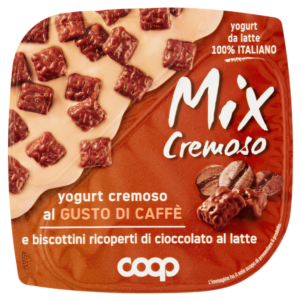 MIX CREMOSO COOP YOG CAFFE'+BISCOTTI CIOCCOLATO AL LATTE G 150 - 0