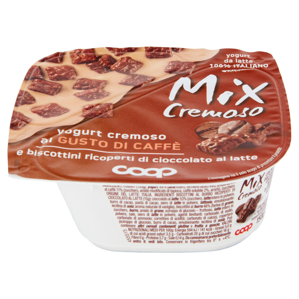 MIX CREMOSO COOP YOG CAFFE'+BISCOTTI CIOCCOLATO AL LATTE G 150 - 2