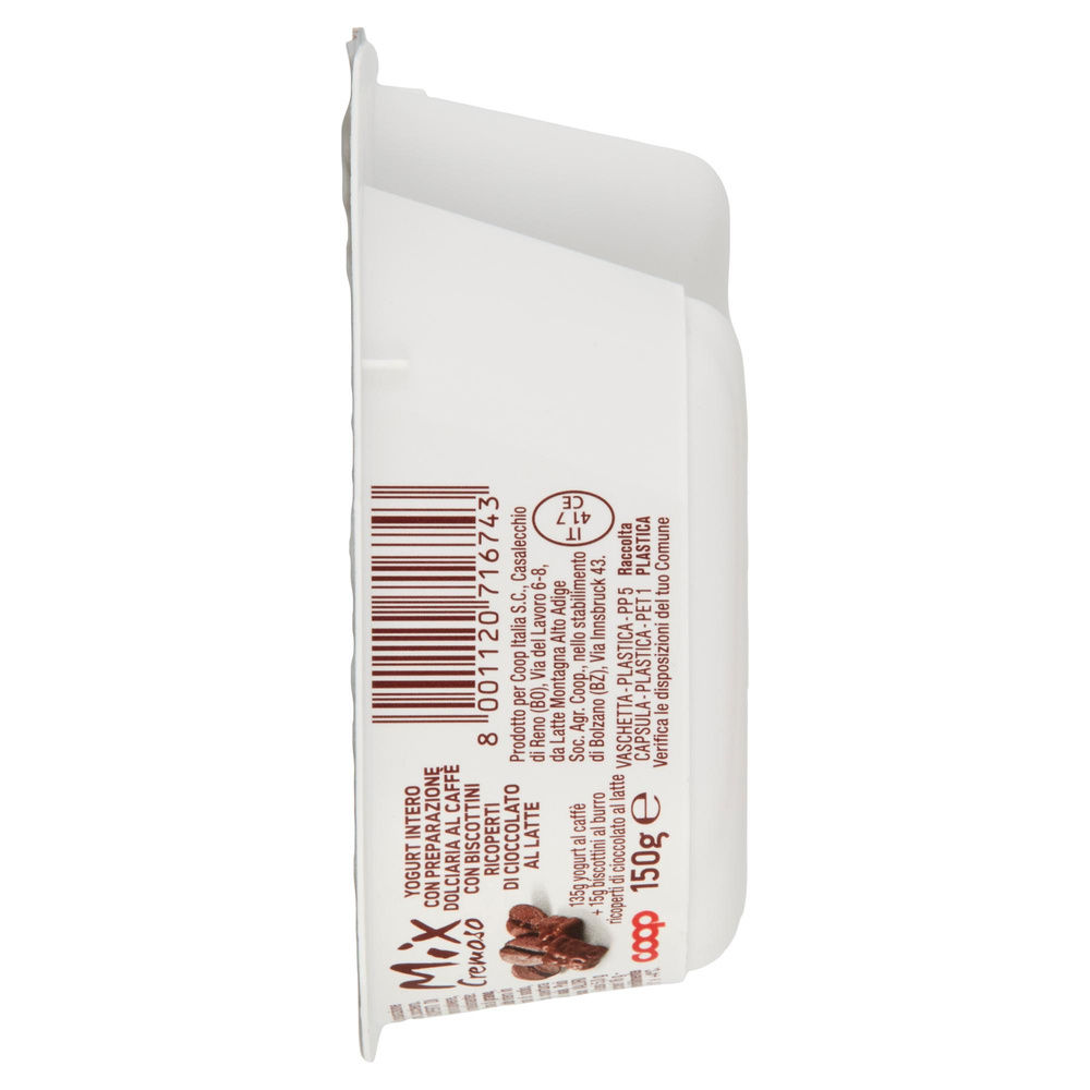 MIX CREMOSO COOP YOG CAFFE'+BISCOTTI CIOCCOLATO AL LATTE G 150 - 5