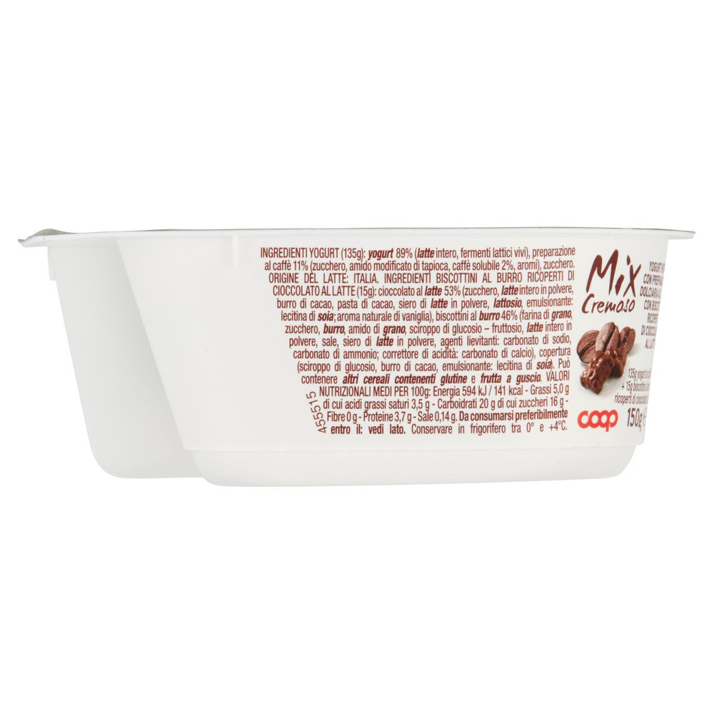 MIX CREMOSO COOP YOG CAFFE'+BISCOTTI CIOCCOLATO AL LATTE G 150 - 7