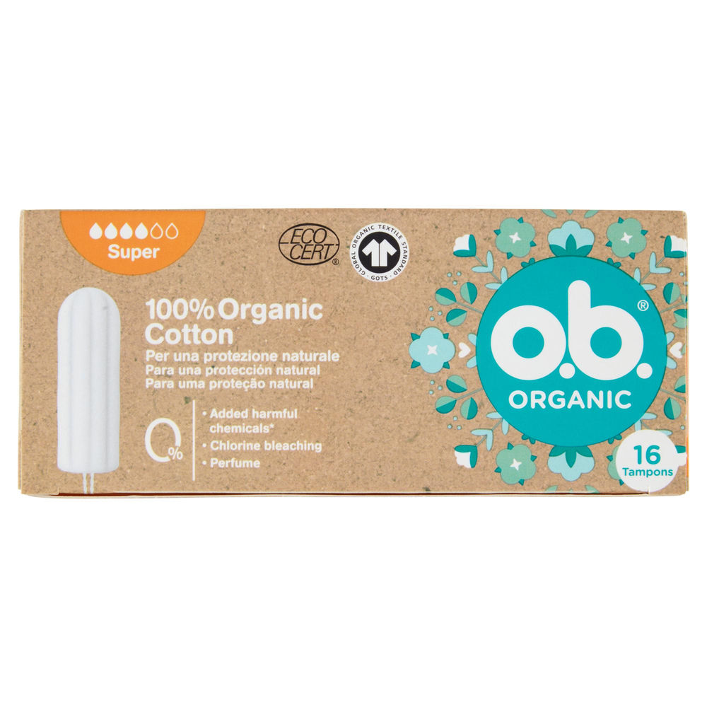 ASSORBENTI INTERNI O.B. ORGANIC TAMPONI DIGITALI ORGANICI SUPER PZ.16 - 0