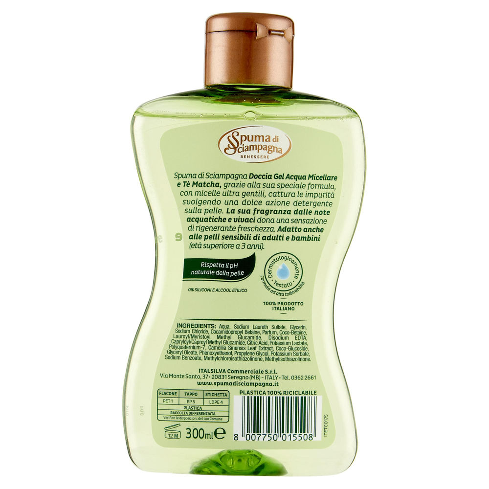 DOCCIASCHIUMA GEL SPUMA DI SCIAMPAGNA PURIFICANTE THE MATCHA ML 300 - 1