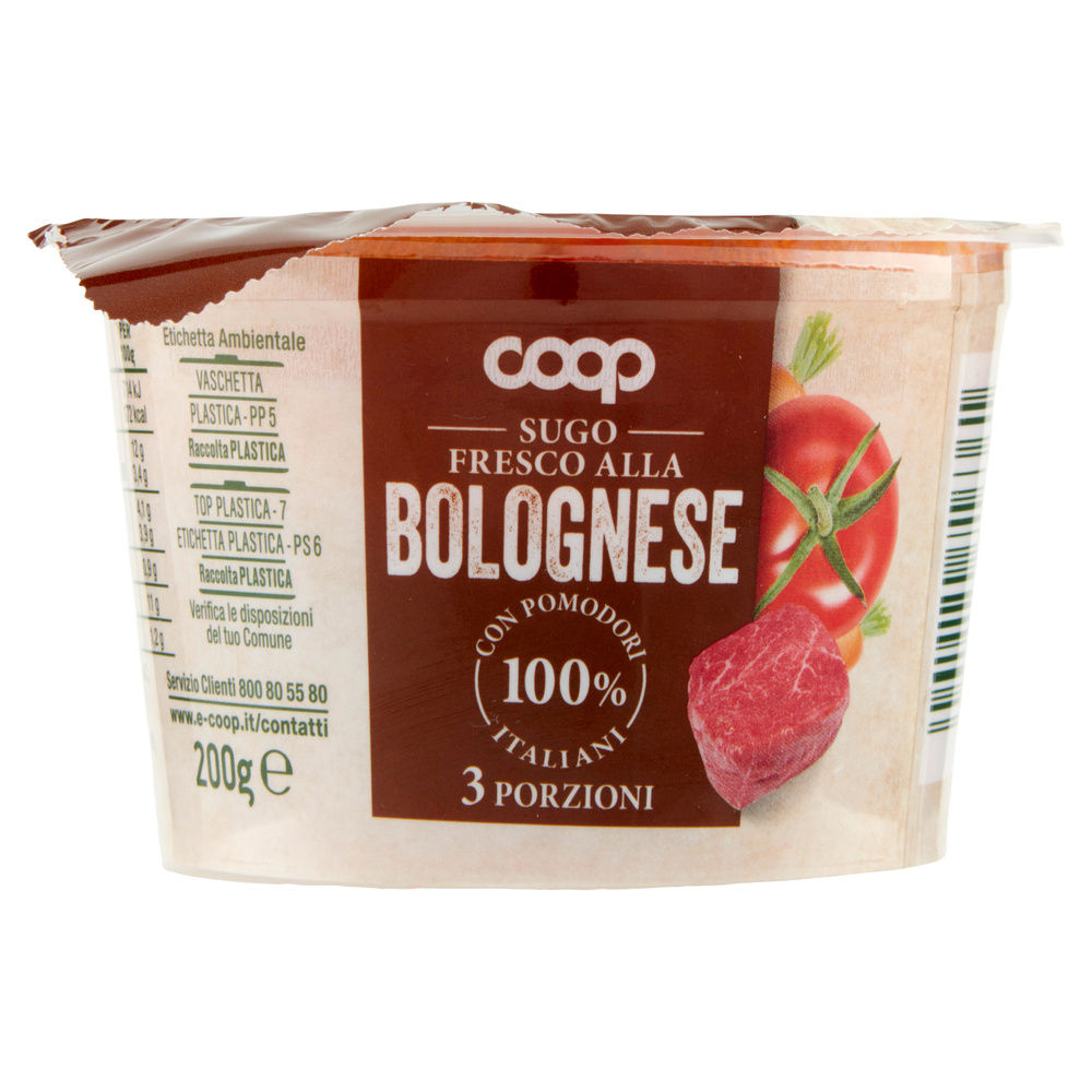 SUGO RAGÙ BOLOGNESE FRESCO COOP G 200 - 5