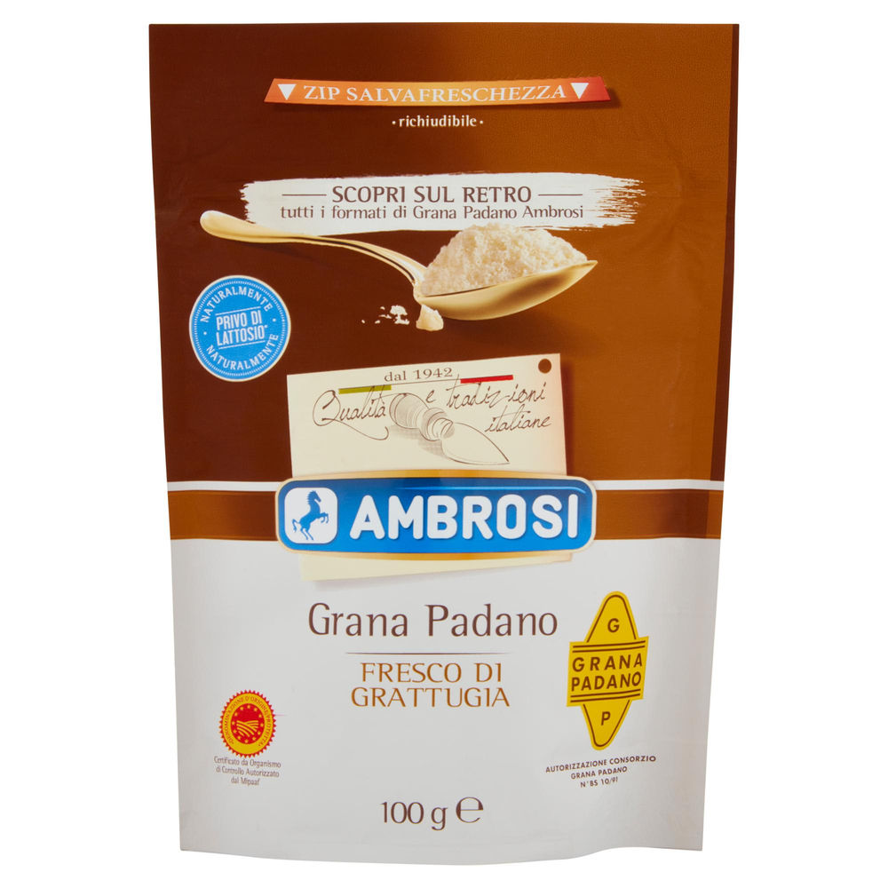 GRANA PADANO DOP GRATTUGIATO FRESCO AMBROSI 100 G - 0
