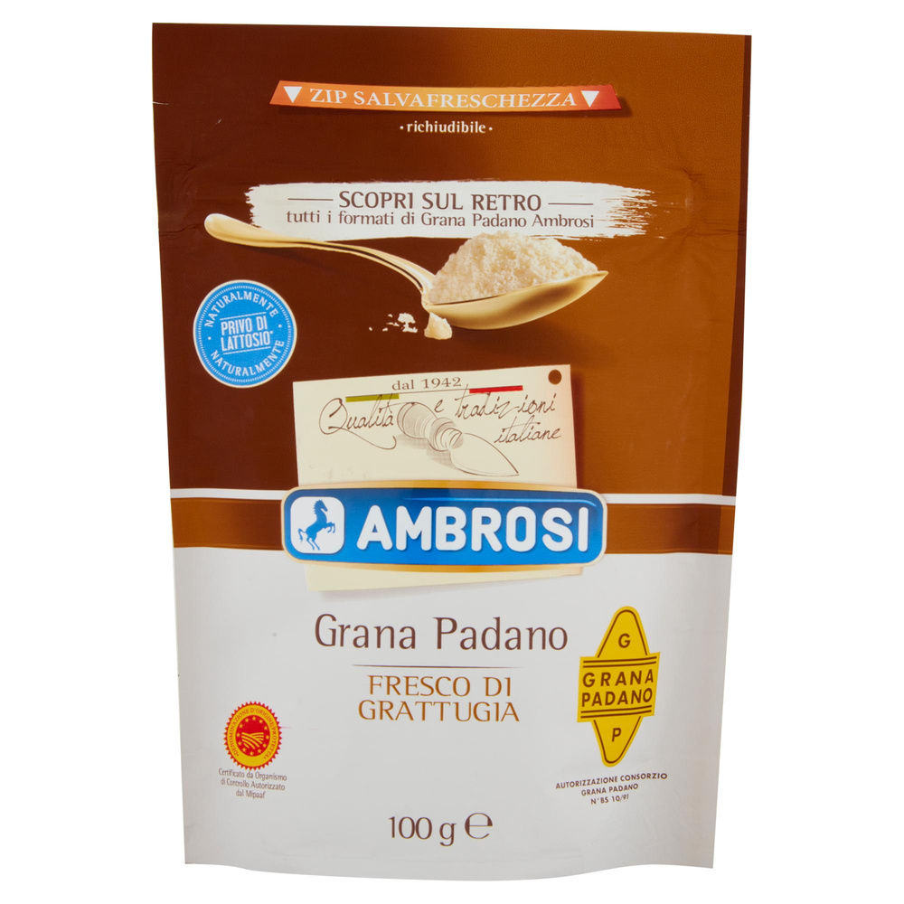 GRANA PADANO DOP GRATTUGIATO FRESCO AMBROSI 100 G - 2