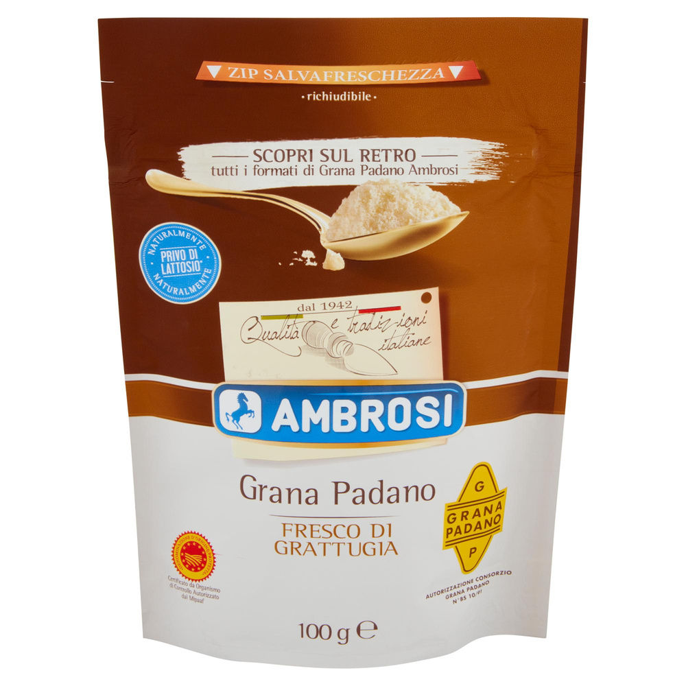GRANA PADANO DOP GRATTUGIATO FRESCO AMBROSI 100 G - 7