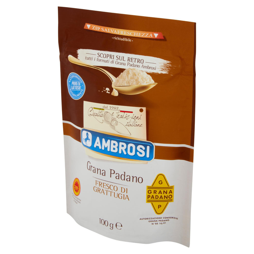 GRANA PADANO DOP GRATTUGIATO FRESCO AMBROSI 100 G - 8