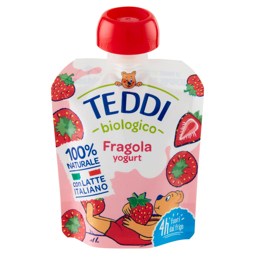 YOGURT BIOLOGICO FRAGOLA TEDDI POUCH G 85 - 2