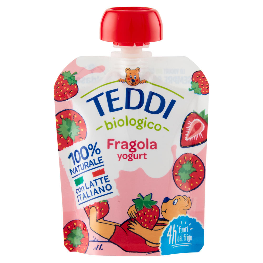 YOGURT BIOLOGICO FRAGOLA TEDDI POUCH G 85 - 3