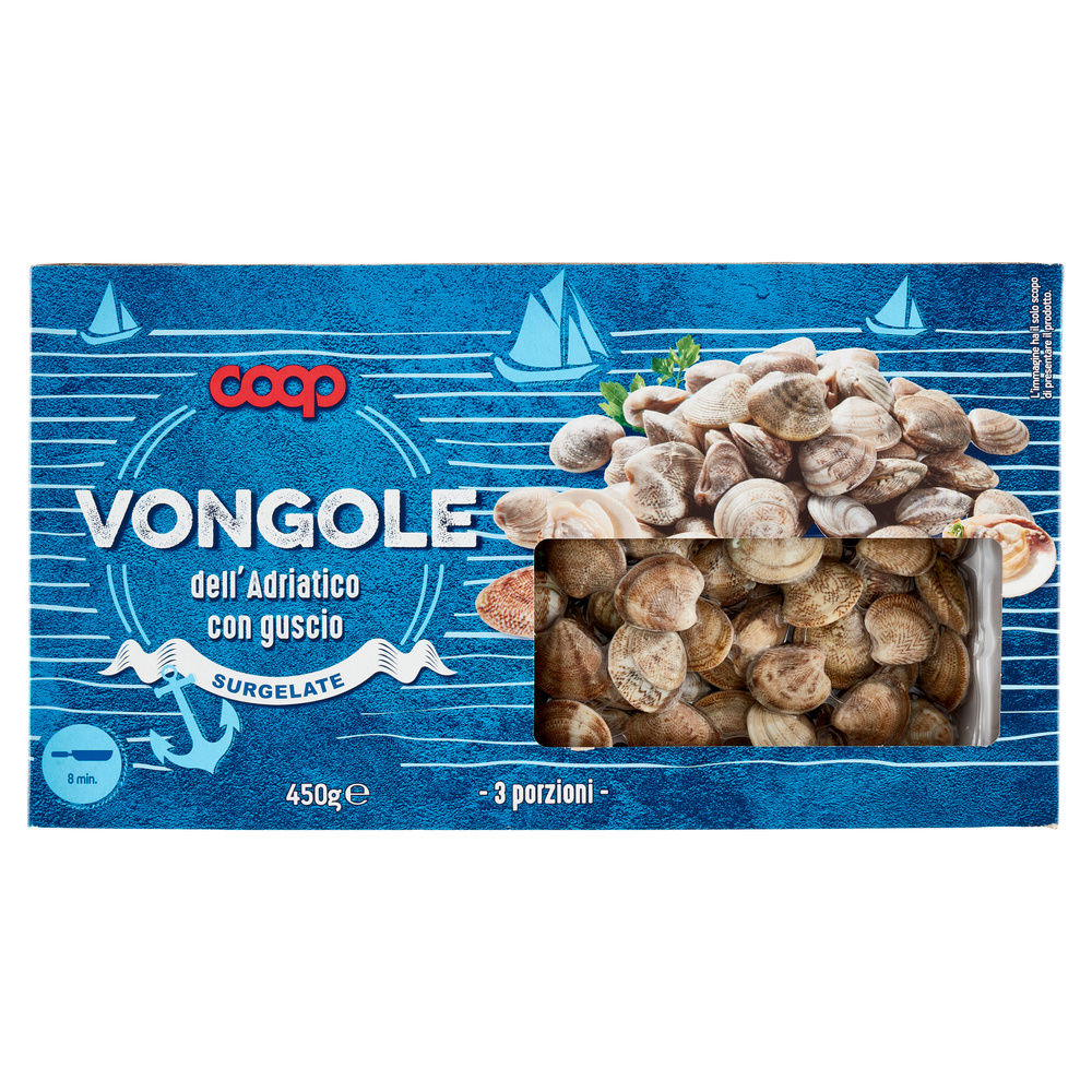 VONGOLE DELL'ADRIATICO CON GUSCIO COOP SCATOLA G 450 - 3