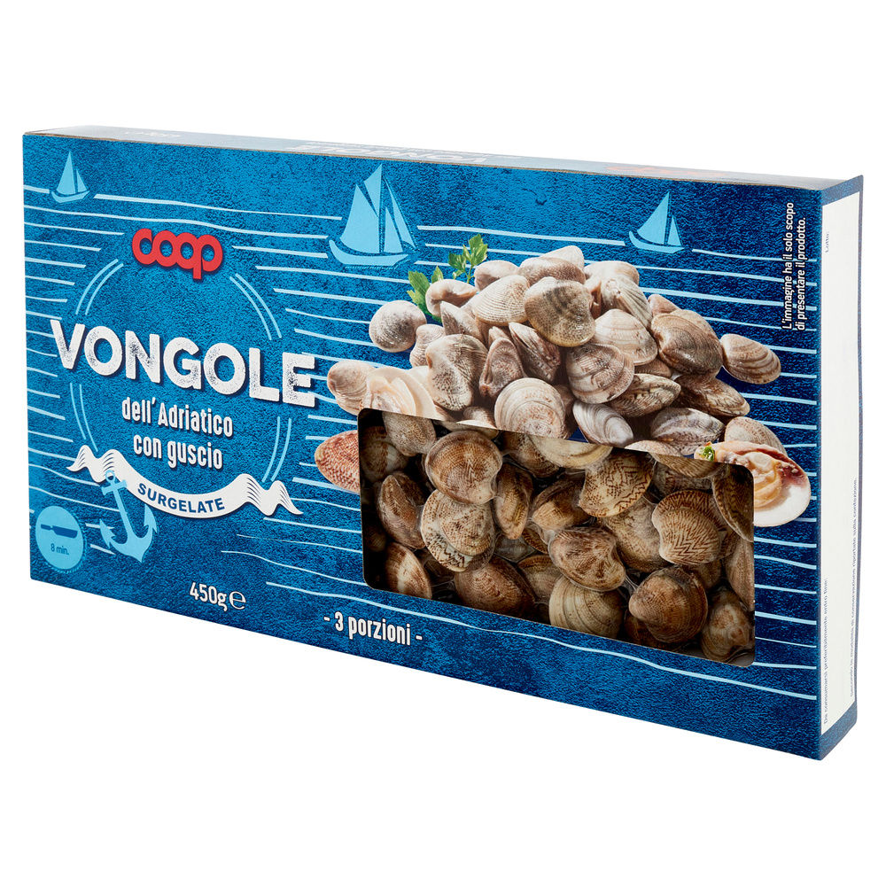 VONGOLE DELL'ADRIATICO CON GUSCIO COOP SCATOLA G 450 - 8