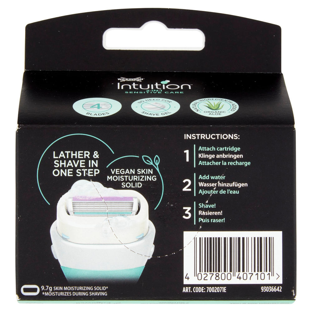 LAME DI RICAMBIO WILKINSON INTUITION PER RASOIO SENSITIVE CARE PZ.3 - 1