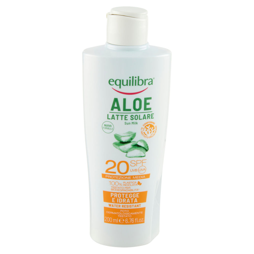 LATTE SOLARE EQUILIBRA ALOE SPF20 ML 200 - 3