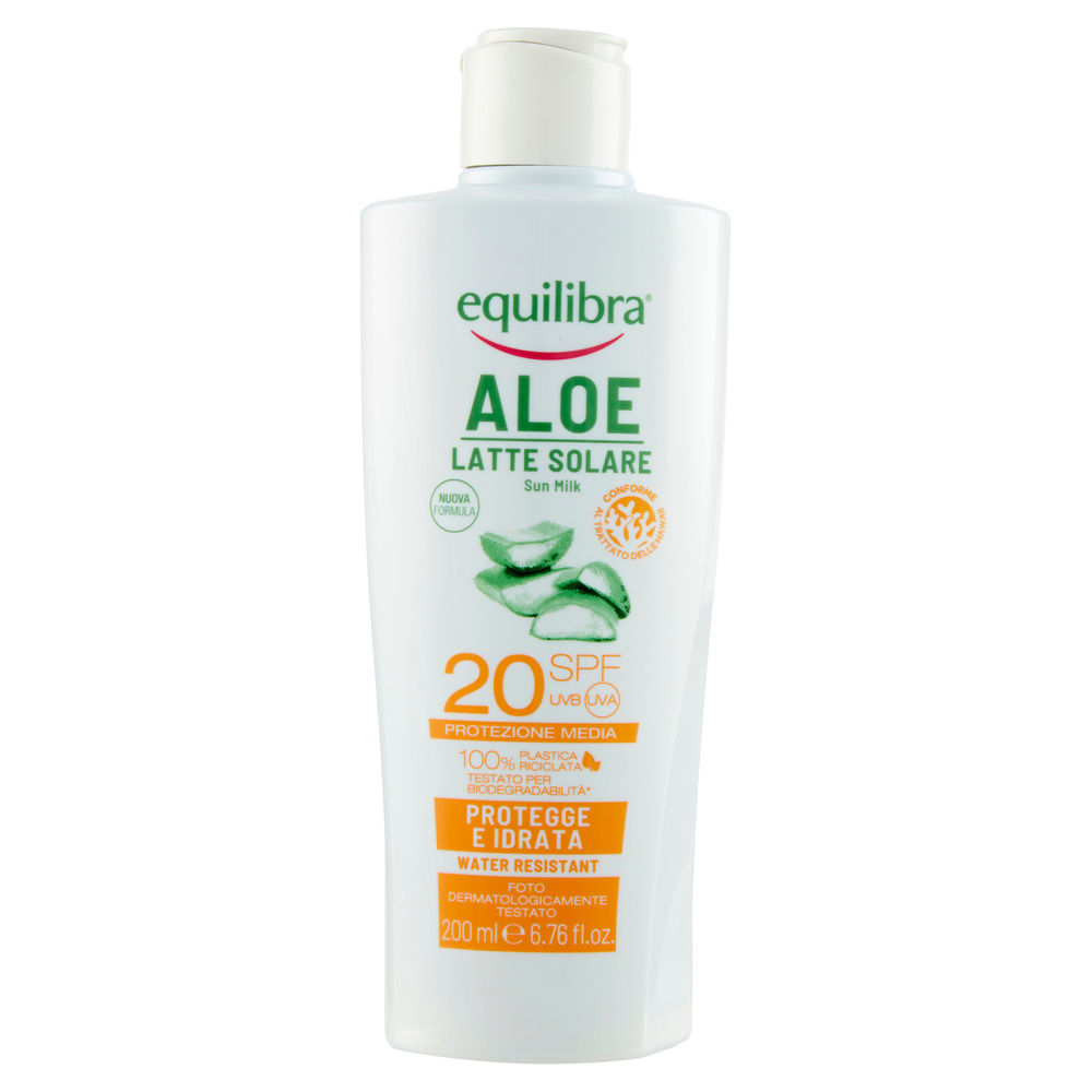 LATTE SOLARE EQUILIBRA ALOE SPF20 ML 200 - 4