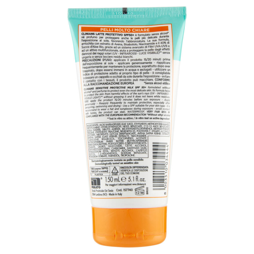 LATTE SOLARE CLINIANS SENSITIVE TRIPLA PROTEZIONE SPF50+ NEW ML 150 - 1