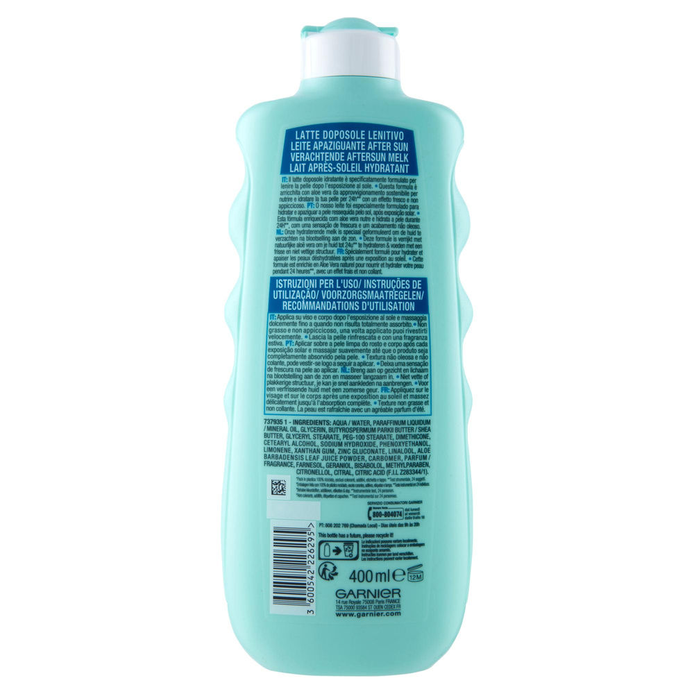 LATTE DOPOSOLE IDRATANTE GARNIER AMBRE SOLAIRE ML 400 - 1