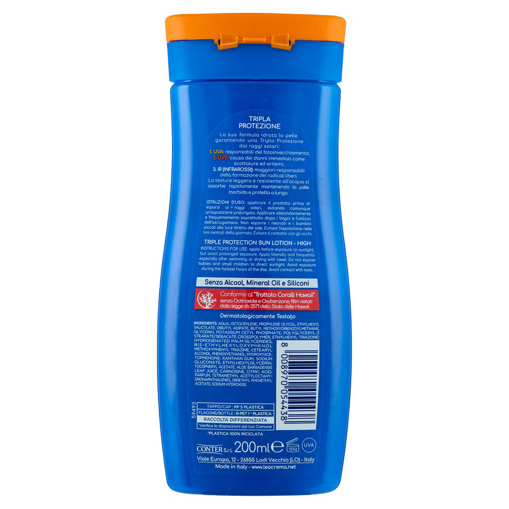 LATTE SOLARE LEOCREMA TRIPLA PROTEZIONE SPF 30 ML 200 - 1