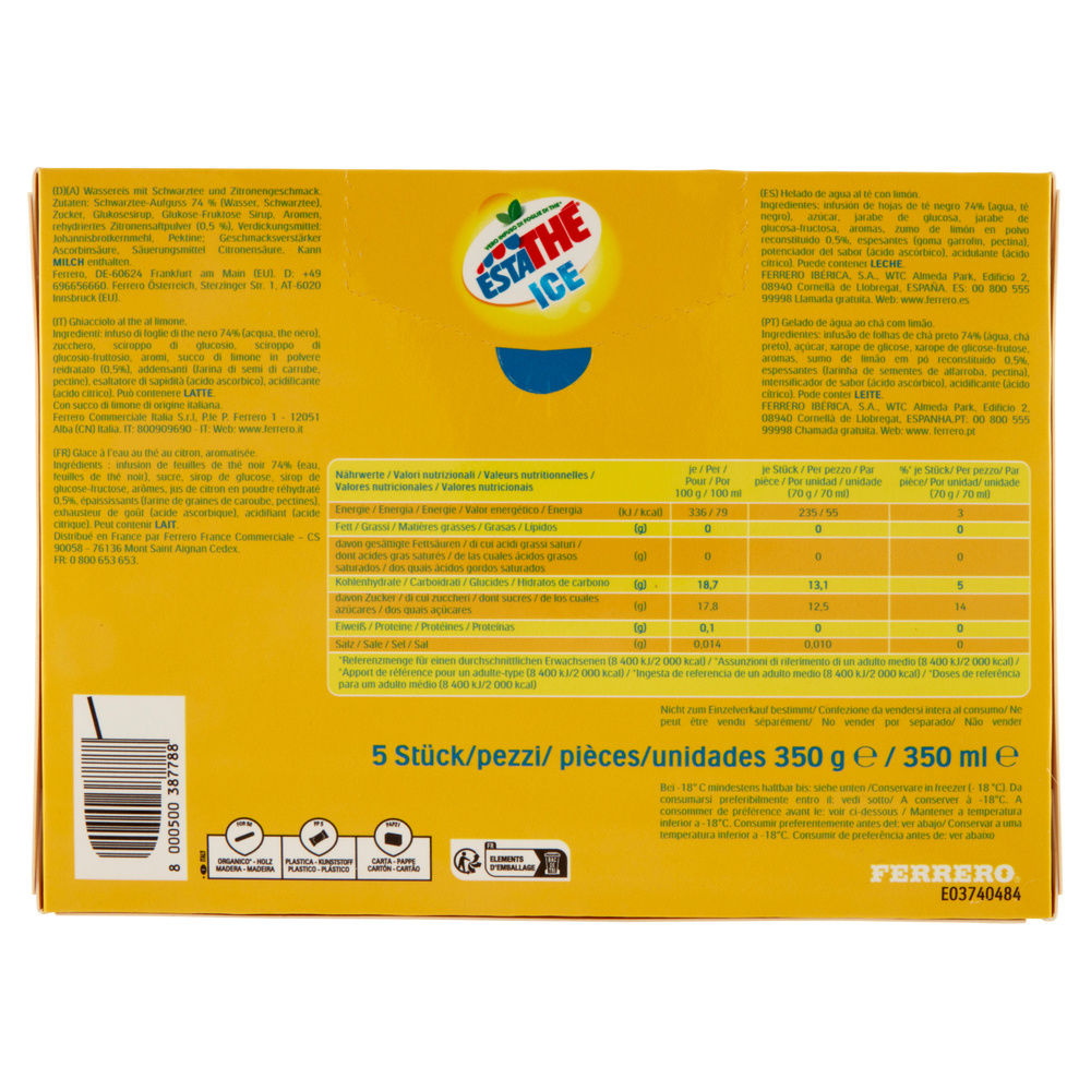 ESTATHE ICE STICK LIMONE X5 G 350 - 1