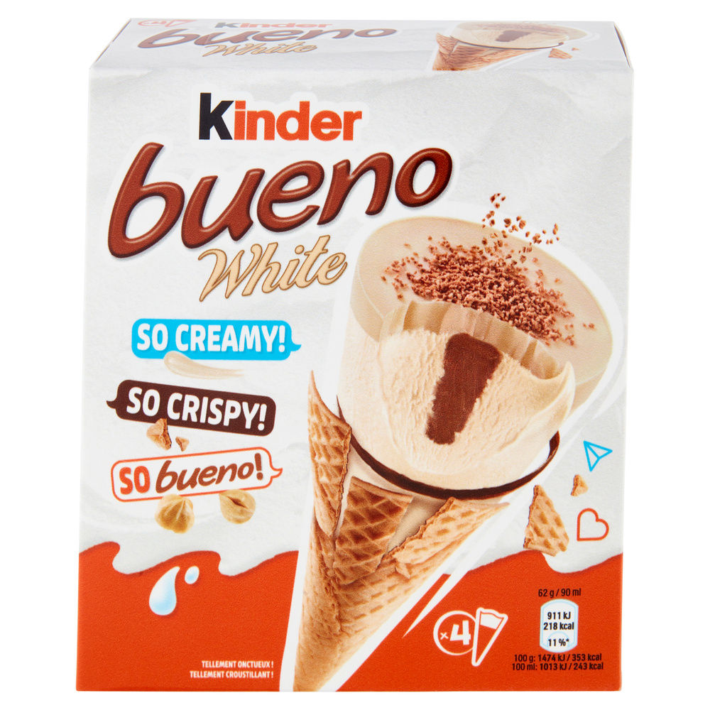 KINDER BUENO ICE CREAM CONE WHITE X4 G 248 - 5