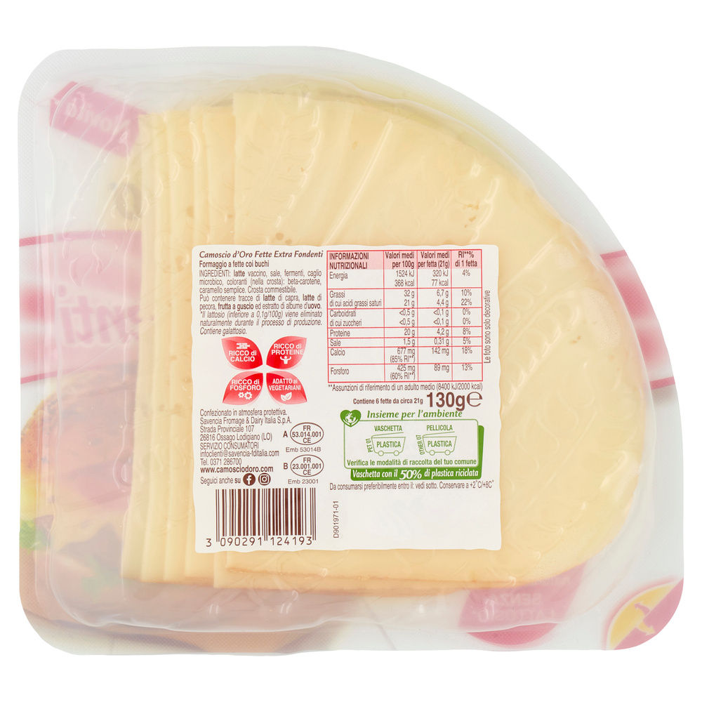 CAMOSCIO D'ORO FETTE EXTRA FONDENTI 130 G - 1