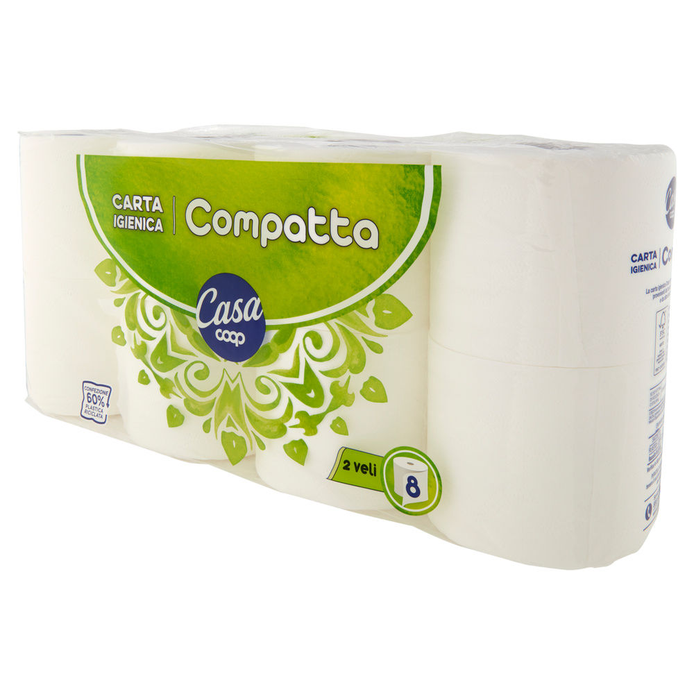 CARTA IGIENICA COOP CASA COMPATTA FSC 2VELI 352STRAPPI PZ 8 - 3