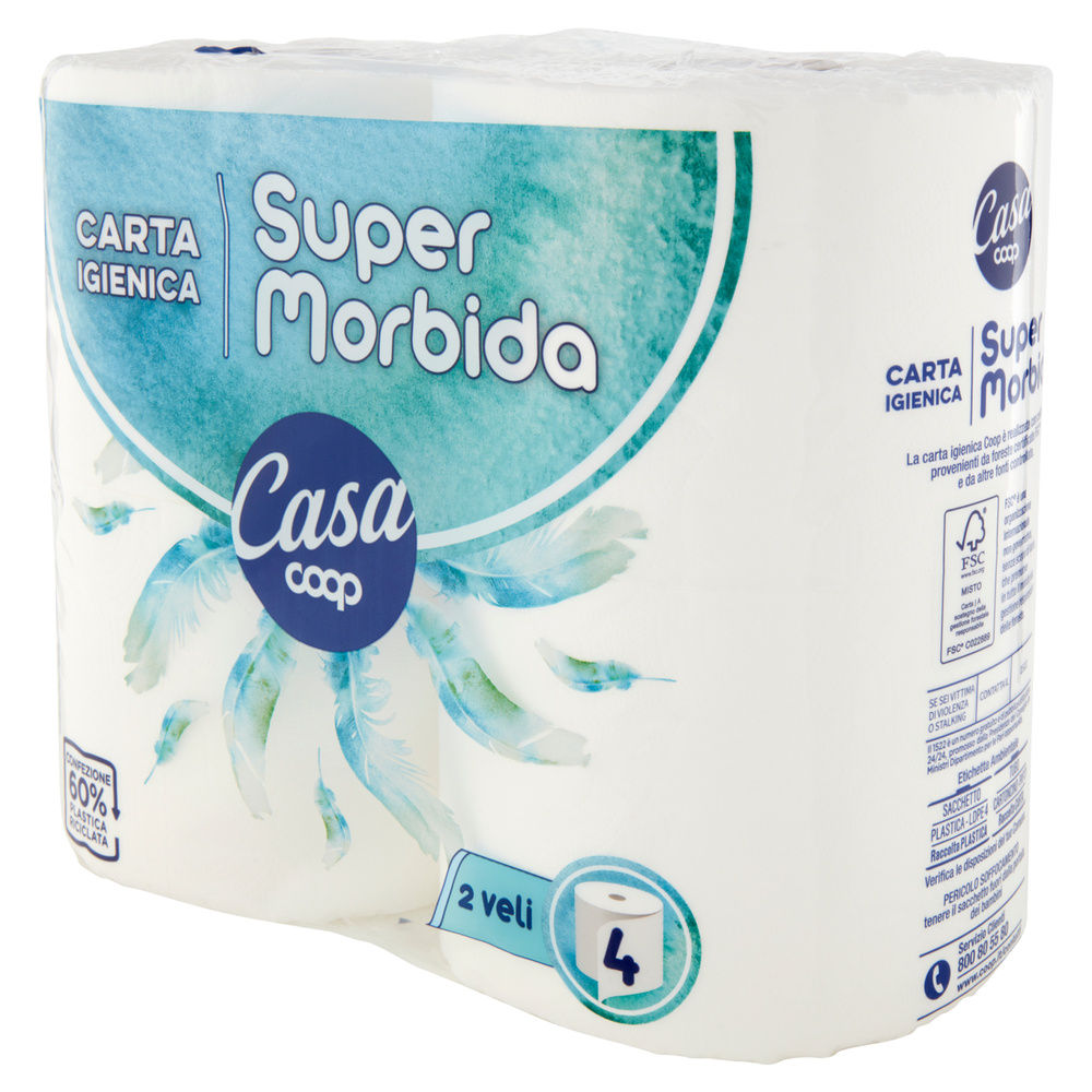 CARTA IGIENICA COOP CASA SUPERMORBIDA FSC 2VELI 252STRAPPI PZ 4 - 3
