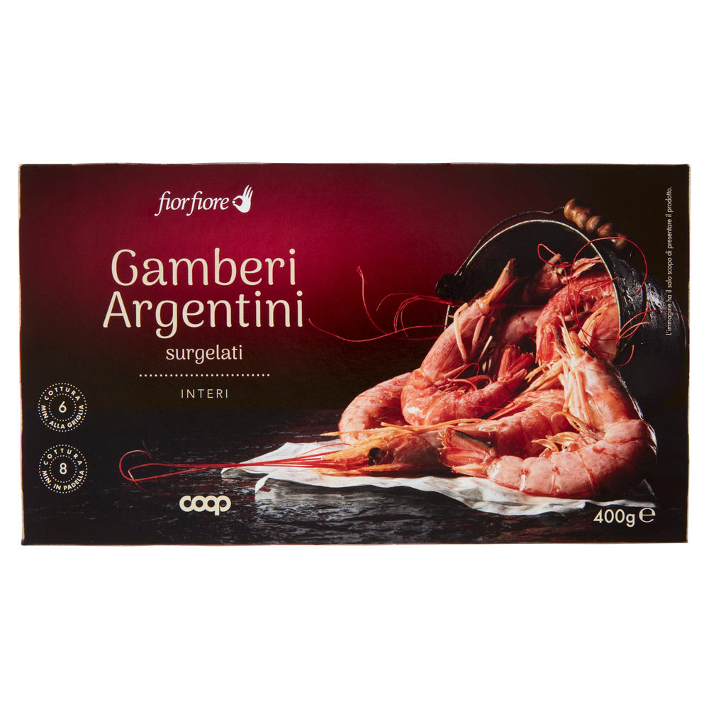 Gamberi argentini interi fior fiore coop astuccio g 400