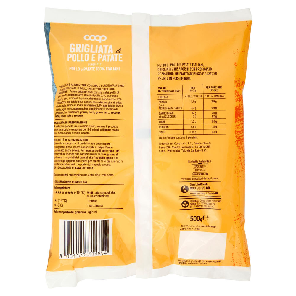 GRIGLIATA DI POLLO E PATATE COOP SURG G 500 - 1