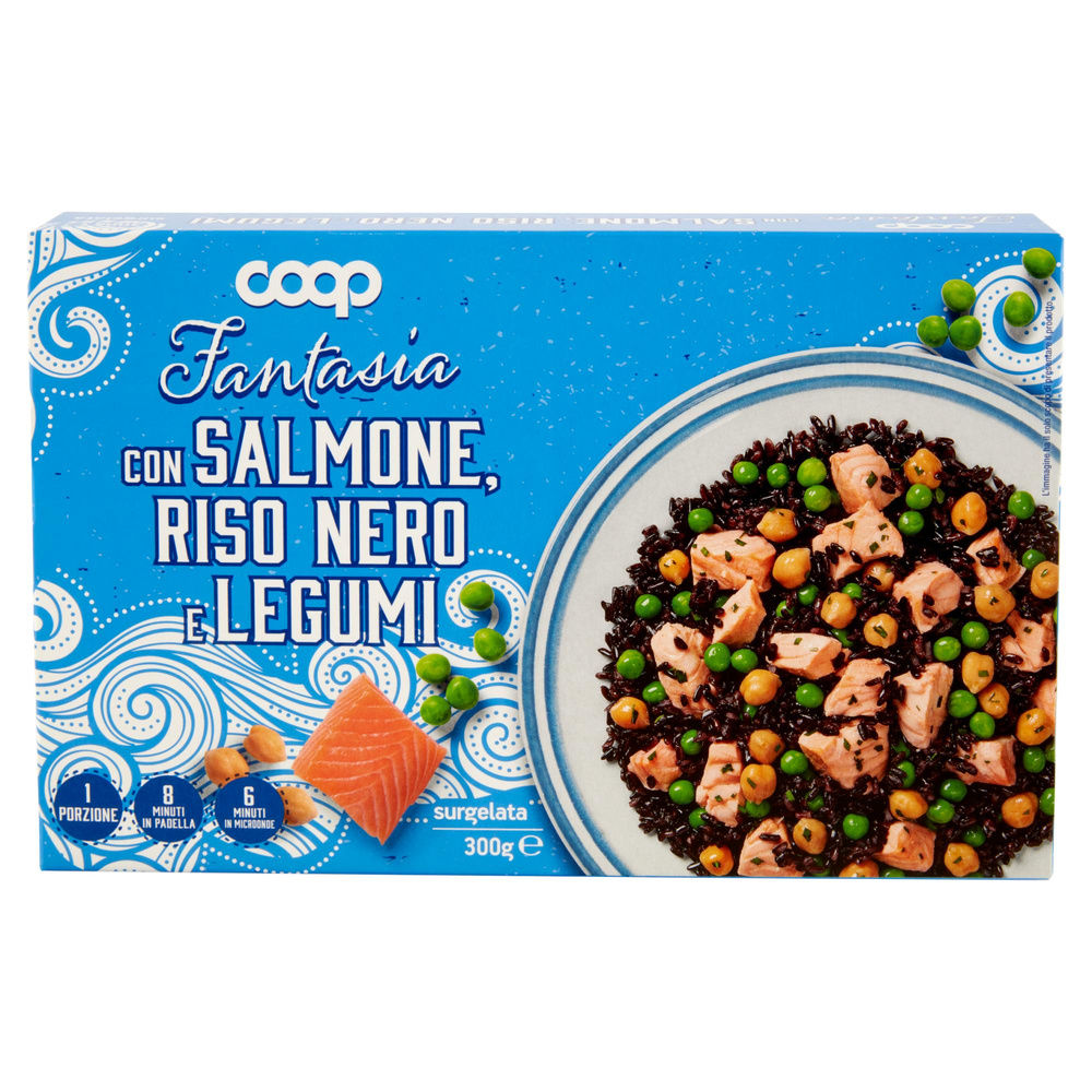 FANTASIA CON SALMONE, RISO NERO E LEGUMI SURG. COOP G 300 - 2