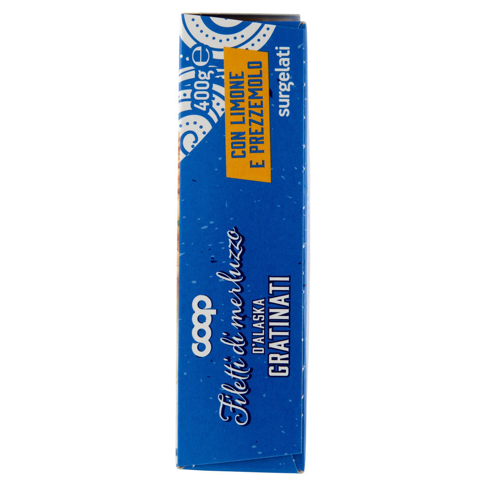 FILETTI DI MERLUZZO D'ALASKA GRATINATI CON LIMONE E PREZZEMOLO COOP SURG. G 400 - 2