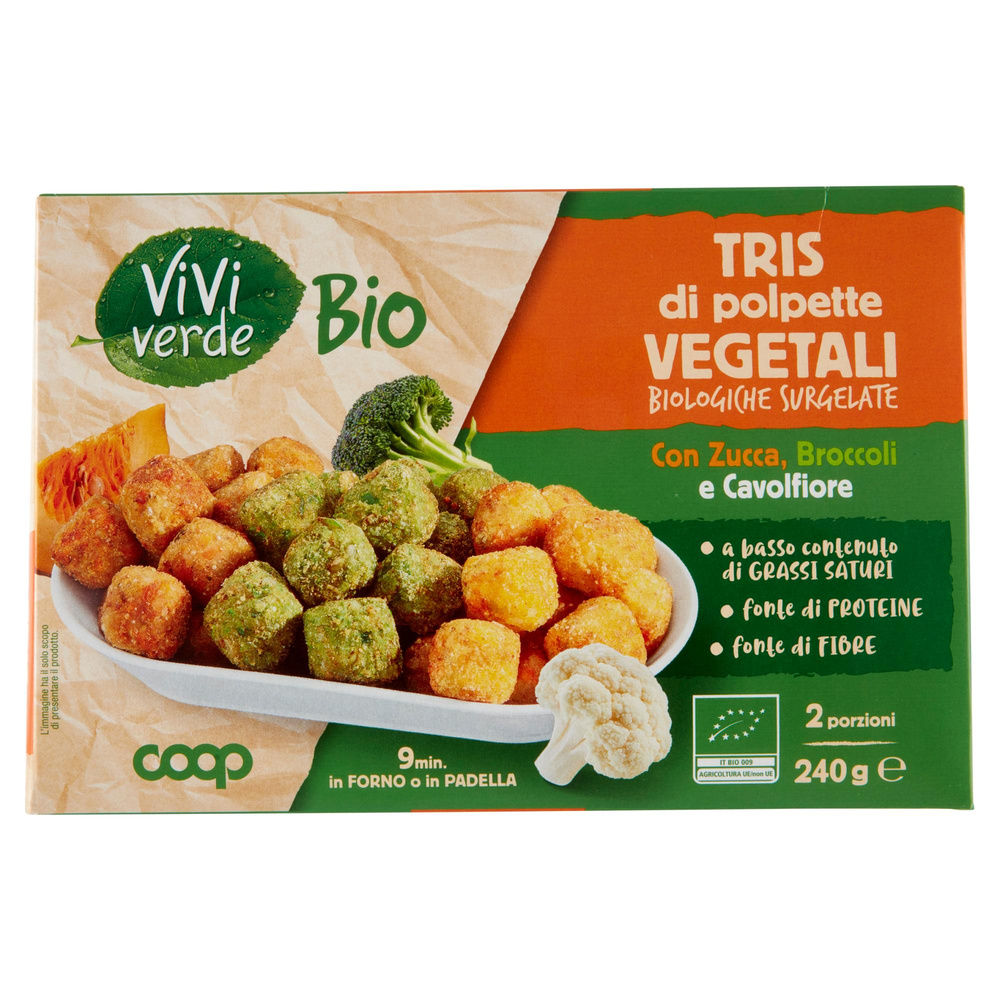 TRIS DI POLPETTINE VEGETALI BIO VIVIVERDE COOP ASTUCCIO G 240 - 4