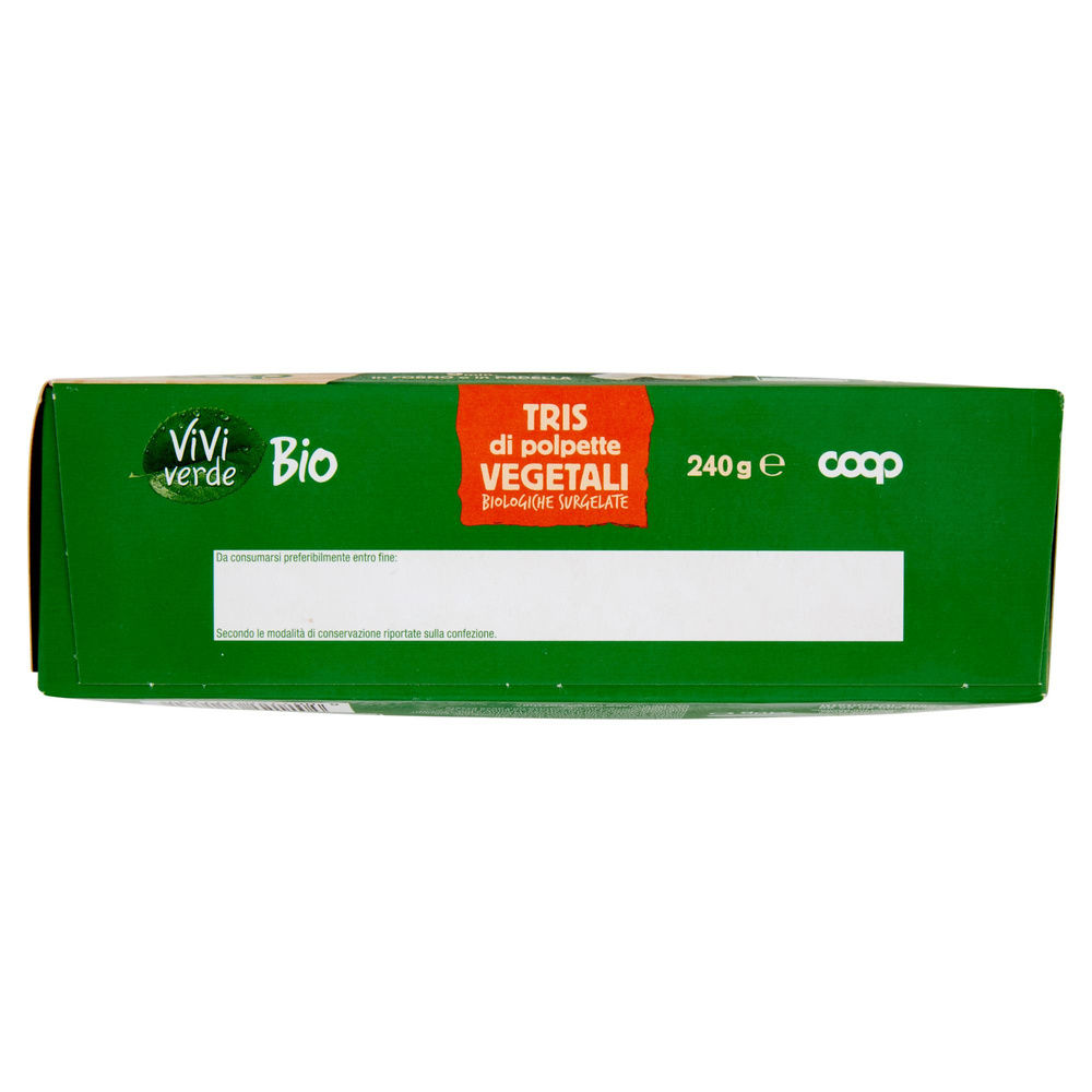 TRIS DI POLPETTINE VEGETALI BIO VIVIVERDE COOP ASTUCCIO G 240 - 8