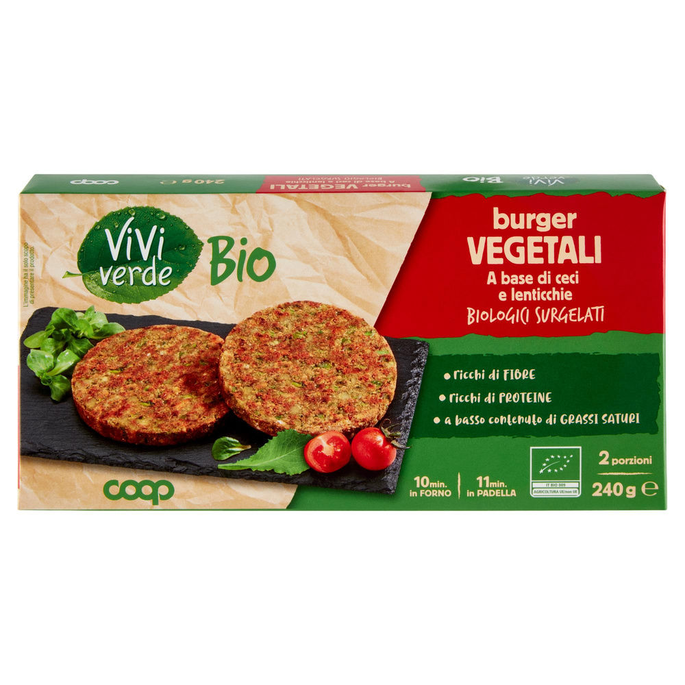 BURGER VEGETALI DI CECI E LENTICCHIE BIO VIVIVERDE COOP ASTUCCIO G 240 - 7