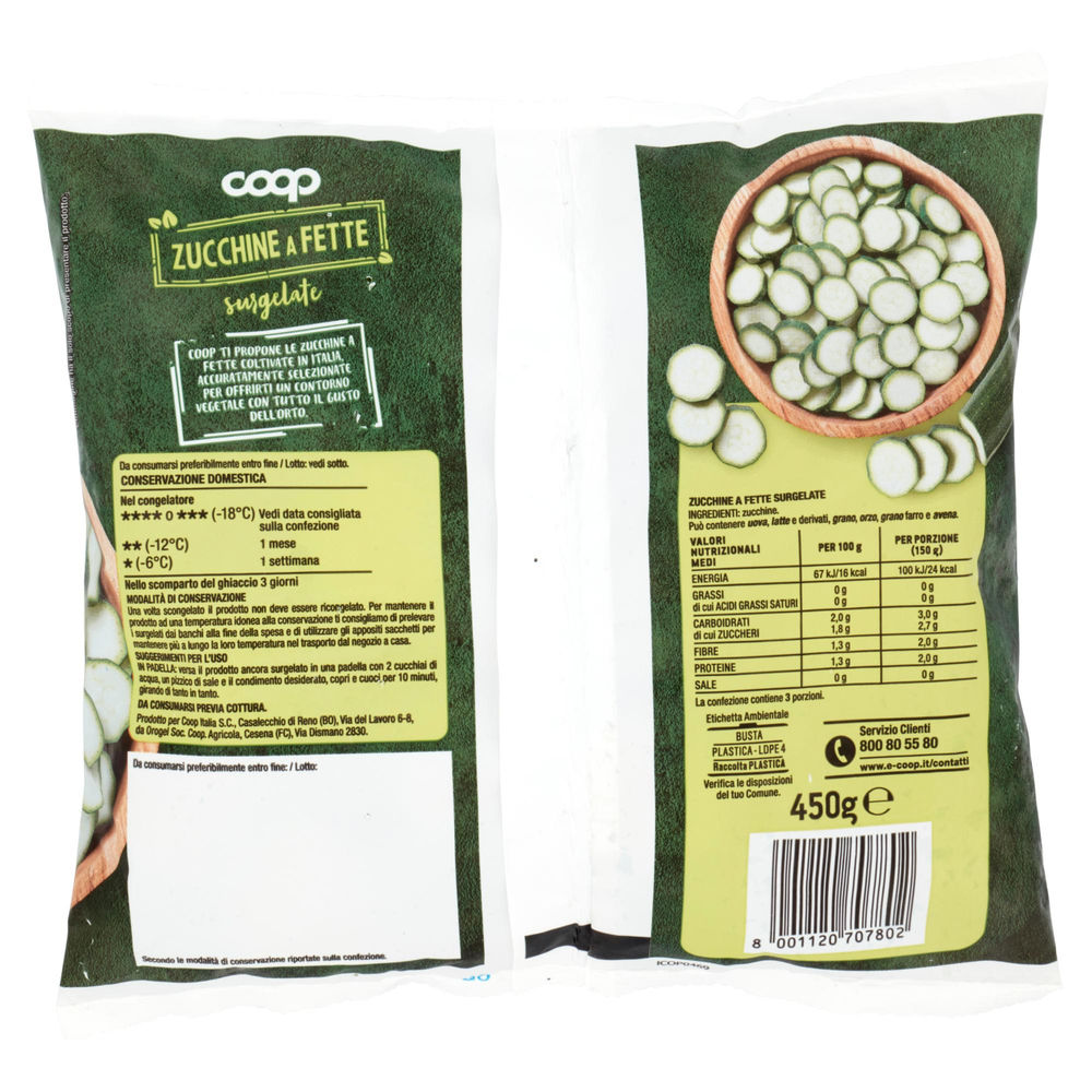 ZUCCHINE A FETTE COOP BUSTA G 450 - 1