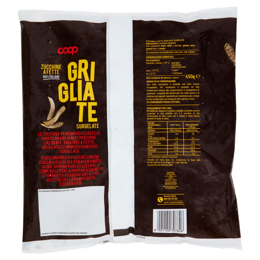 ZUCCHINE GRIGLIATE A FETTE LUNGHE COOP BUSTA G 450 - 1