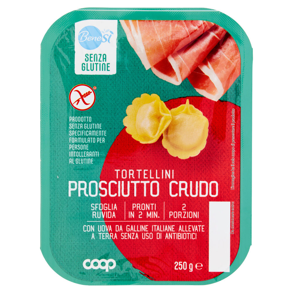 TORTELLINI AL PROSCIUTTO CRUDO SENZA GLUTINE BENE SÌ COOP G 250 - 5