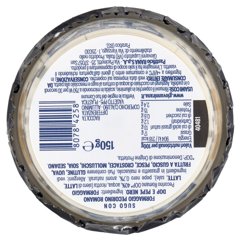 SUGO FRESCO CACIO E PEPE RANA G 150 - 3