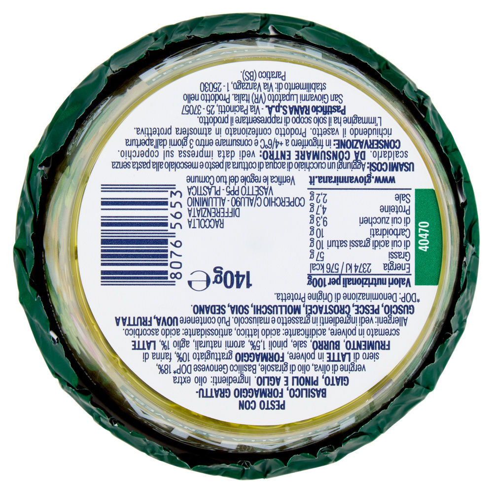 PESTO FRESCO ALLA GENOVESE RANA G 140 - 5
