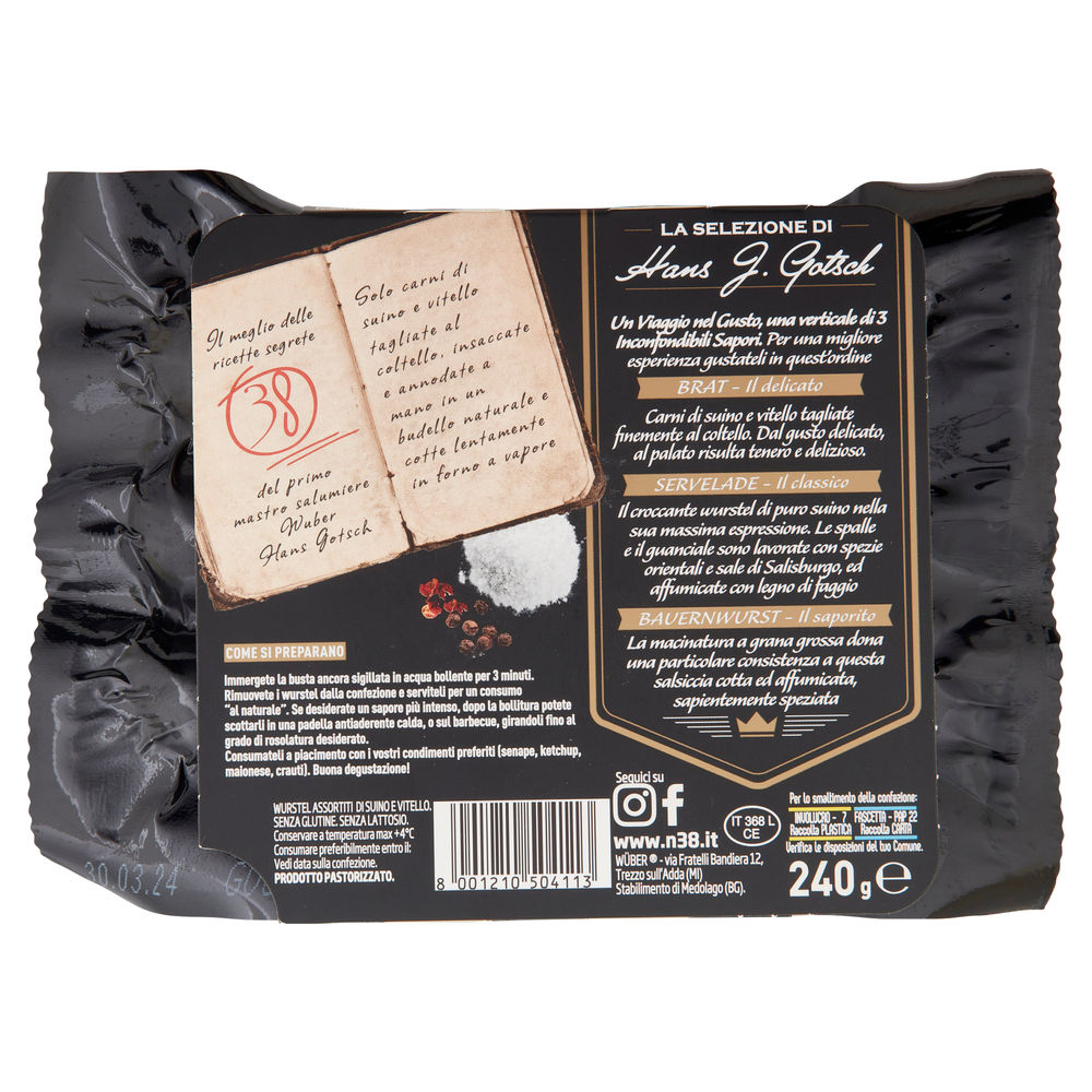 WURSTEL PREMIUM SELECTION 3 PZ WUBER N.38 G 240 - 1