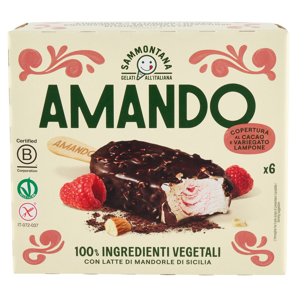 STECCO AMANDO CACAO LAMPONE SAMMONTANA X6 G 318 - 2