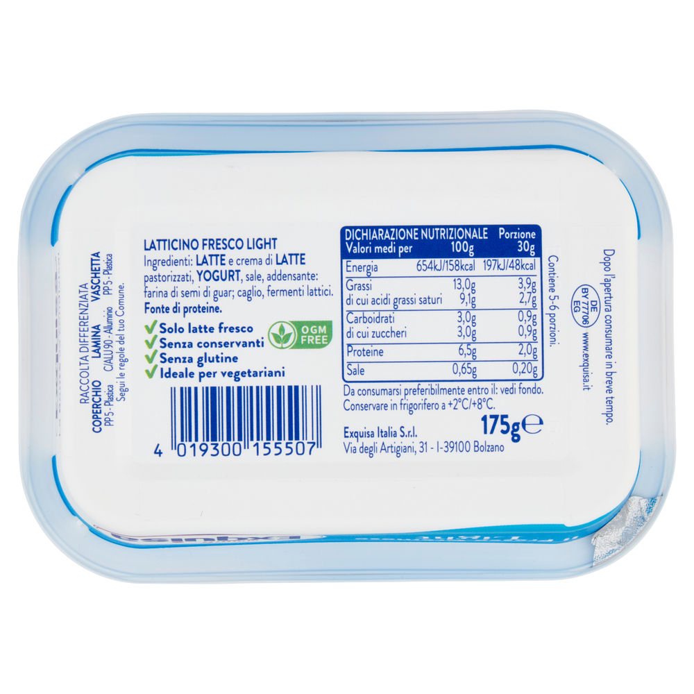 LATTICINO FRESCO LIGHT EXQUISA VASCHETTA 175 G - 1