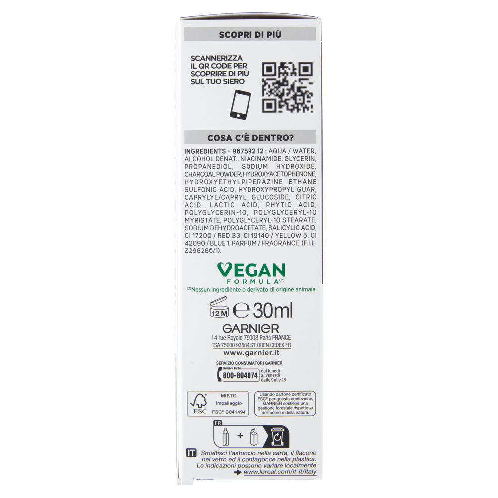 SIERO GARNIER SKINACTIVE PURE ACTIVE CHARCOAL ML 30 - 6