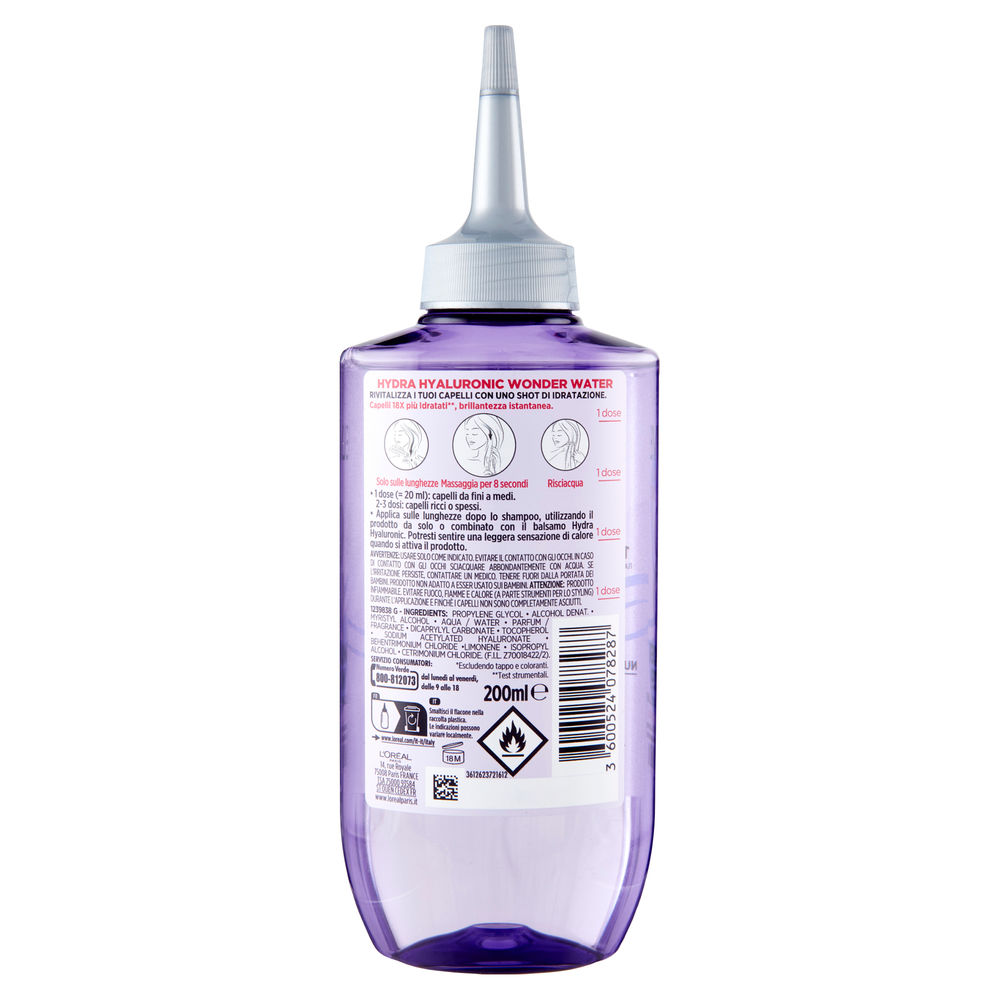 BALSAMO LAMELLARE ELVIVE HYDRA HYALURONIC WONDER WATER ML 200 - 1