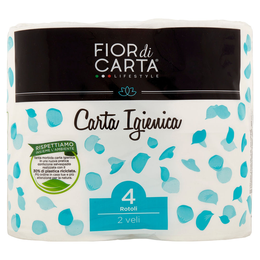 CARTA IGIENICA  FIOR DI CARTA 2 VELI 4 ROTOLI DA 600 STRAPPI PZ1 - 3
