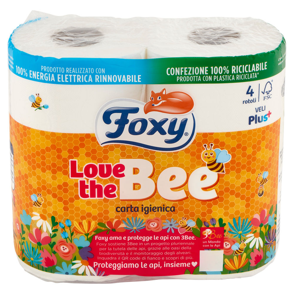 CARTA IGIENICA FOXY LOVE THE BEE 2VELI PZ.4 - 2