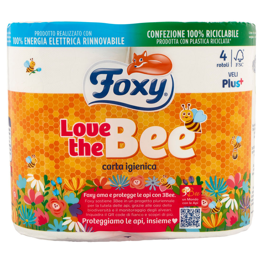 CARTA IGIENICA FOXY LOVE THE BEE 2VELI PZ.4 - 3